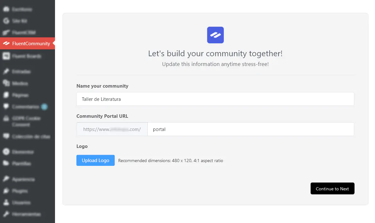 Setup Fluentcommunity